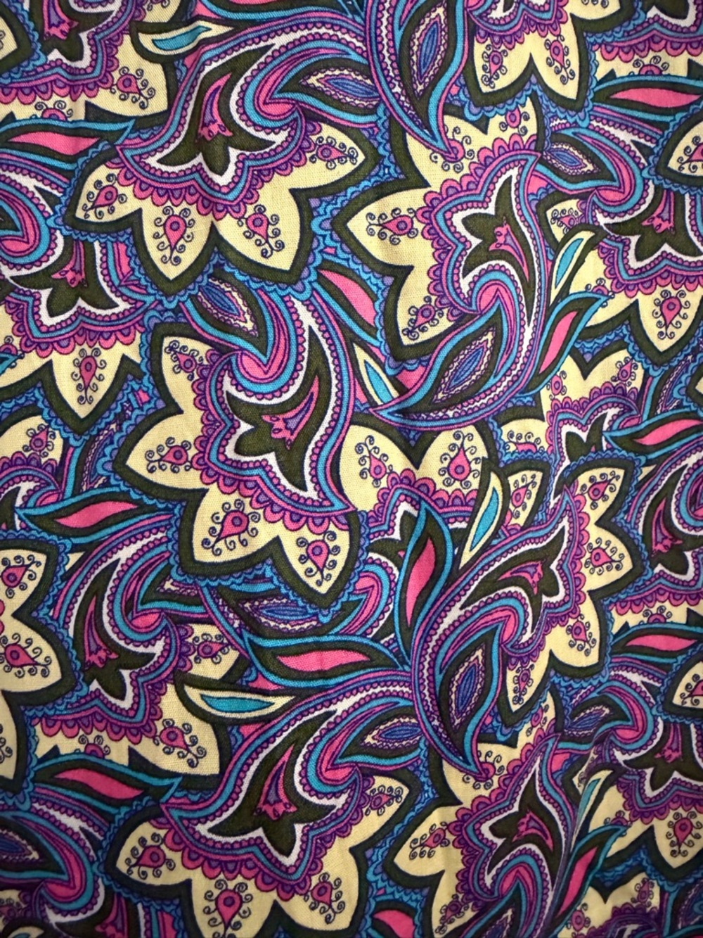 Alan Flusser Paisley Dress Shirt in Yellow, Pink, Blue, Black